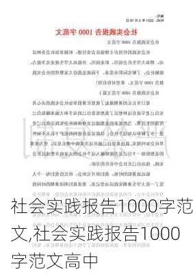 社会实践报告1000字范文,社会实践报告1000字范文高中