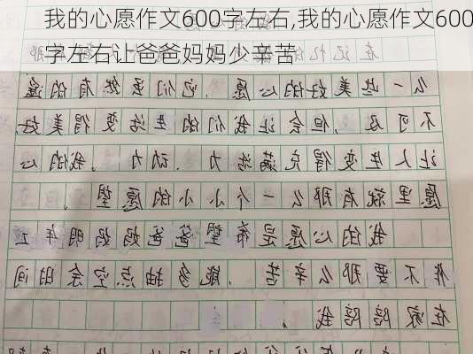 我的心愿作文600字左右,我的心愿作文600字左右让爸爸妈妈少辛苦