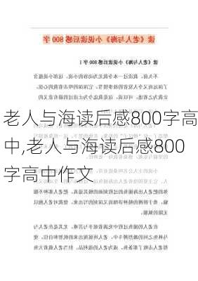 老人与海读后感800字高中,老人与海读后感800字高中作文