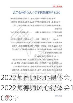 2022师德师风心得体会,2022师德师风心得体会1000字