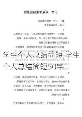 学生个人总结简短,学生个人总结简短50字