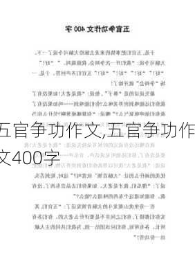 五官争功作文,五官争功作文400字