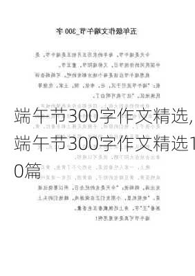 端午节300字作文精选,端午节300字作文精选10篇