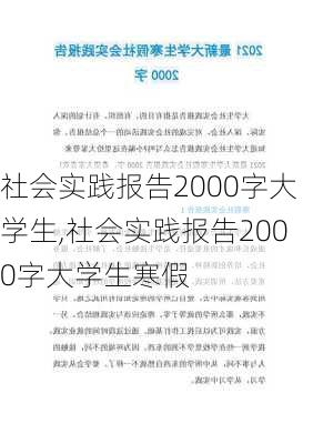 社会实践报告2000字大学生,社会实践报告2000字大学生寒假