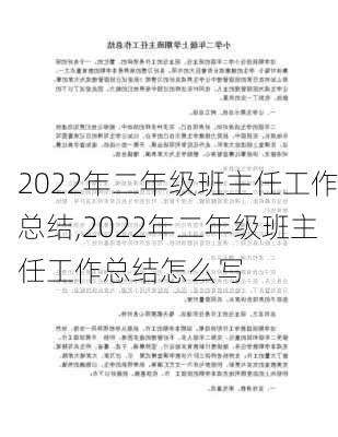 2022年二年级班主任工作总结,2022年二年级班主任工作总结怎么写