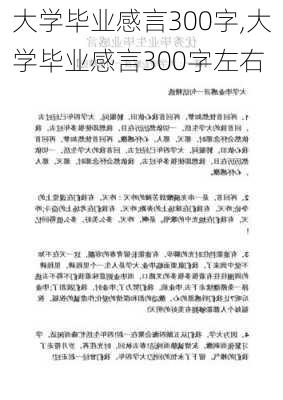 大学毕业感言300字,大学毕业感言300字左右