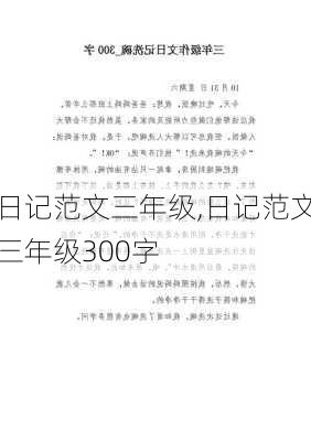 日记范文三年级,日记范文三年级300字