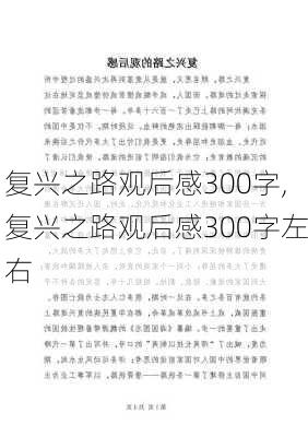 复兴之路观后感300字,复兴之路观后感300字左右