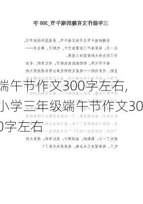 端午节作文300字左右,小学三年级端午节作文300字左右