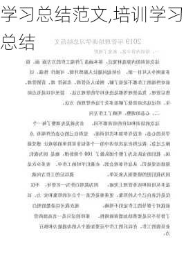 学习总结范文,培训学习总结