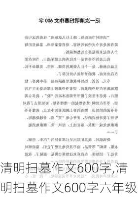 清明扫墓作文600字,清明扫墓作文600字六年级