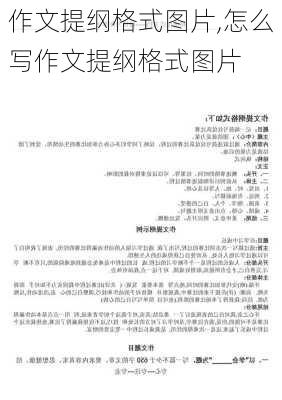 作文提纲格式图片,怎么写作文提纲格式图片