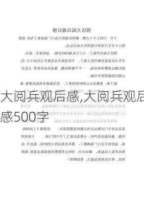 大阅兵观后感,大阅兵观后感500字