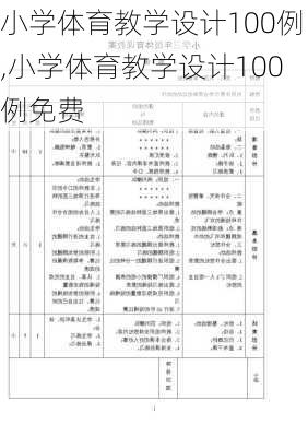 小学体育教学设计100例,小学体育教学设计100例免费