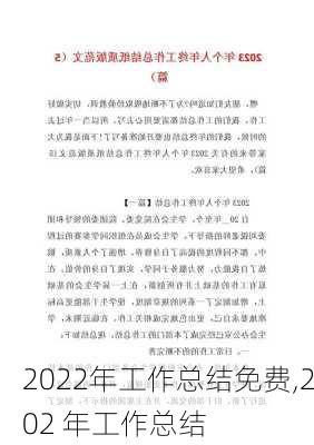 2022年工作总结免费,202 年工作总结