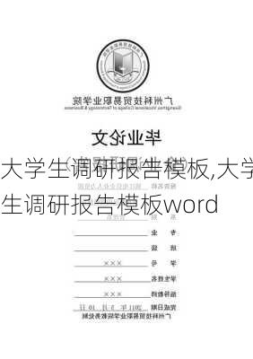 大学生调研报告模板,大学生调研报告模板word