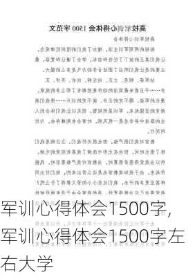 军训心得体会1500字,军训心得体会1500字左右大学