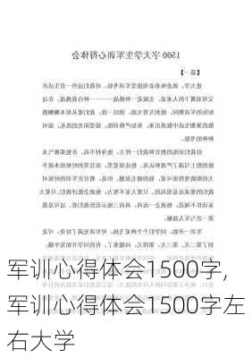 军训心得体会1500字,军训心得体会1500字左右大学