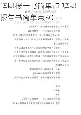 辞职报告书简单点,辞职报告书简单点30