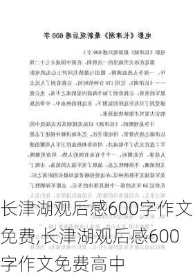 长津湖观后感600字作文免费,长津湖观后感600字作文免费高中