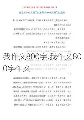 我作文800字,我作文800字作文