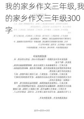 我的家乡作文三年级,我的家乡作文三年级300字