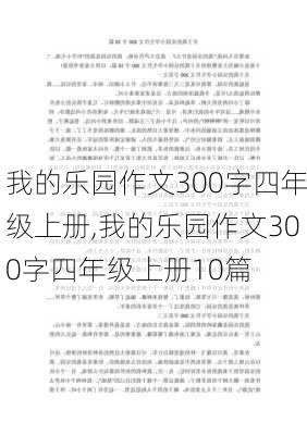 我的乐园作文300字四年级上册,我的乐园作文300字四年级上册10篇