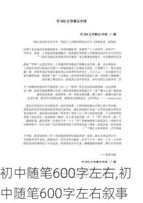 初中随笔600字左右,初中随笔600字左右叙事