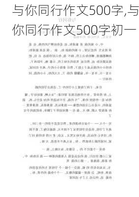 与你同行作文500字,与你同行作文500字初一