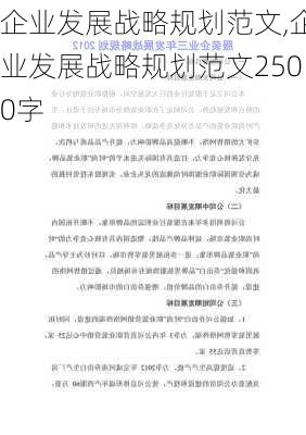 企业发展战略规划范文,企业发展战略规划范文2500字