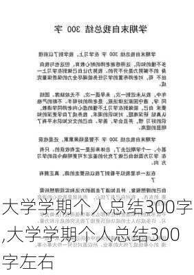 大学学期个人总结300字,大学学期个人总结300字左右