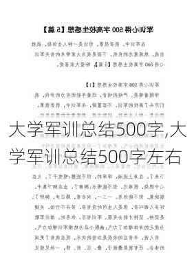 大学军训总结500字,大学军训总结500字左右