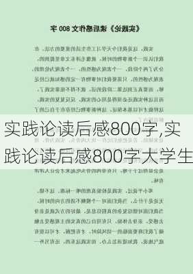 实践论读后感800字,实践论读后感800字大学生