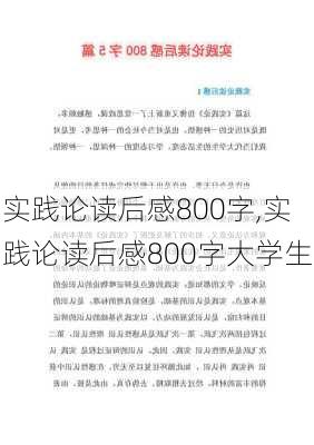 实践论读后感800字,实践论读后感800字大学生