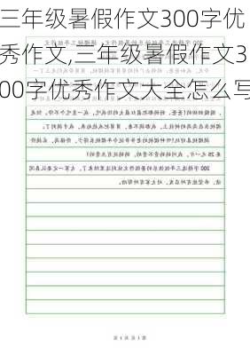 三年级暑假作文300字优秀作文,三年级暑假作文300字优秀作文大全怎么写