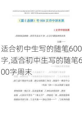 适合初中生写的随笔600字,适合初中生写的随笔600字周末