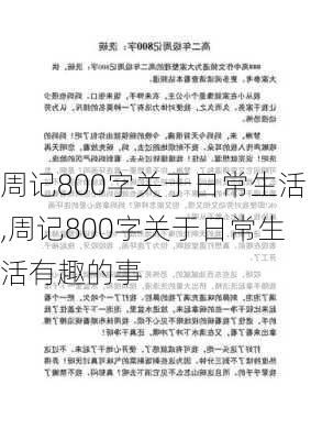 周记800字关于日常生活,周记800字关于日常生活有趣的事