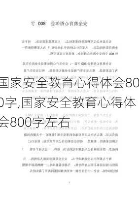 国家安全教育心得体会800字,国家安全教育心得体会800字左右