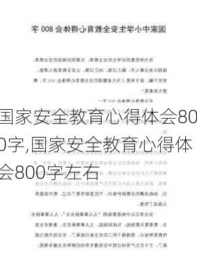 国家安全教育心得体会800字,国家安全教育心得体会800字左右