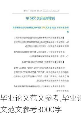 毕业论文范文参考,毕业论文范文参考3000字