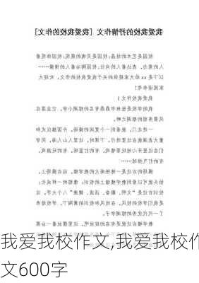 我爱我校作文,我爱我校作文600字