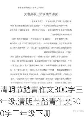 清明节踏青作文300字三年级,清明节踏青作文300字三年级下册