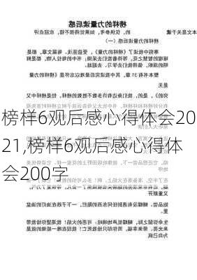 榜样6观后感心得体会2021,榜样6观后感心得体会200字