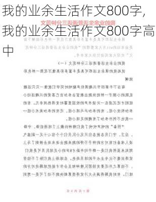 我的业余生活作文800字,我的业余生活作文800字高中