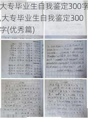 大专毕业生自我鉴定300字,大专毕业生自我鉴定300字(优秀篇)