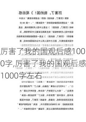 厉害了我的国观后感1000字,厉害了我的国观后感1000字左右