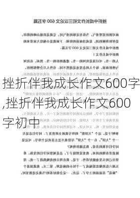 挫折伴我成长作文600字,挫折伴我成长作文600字初中