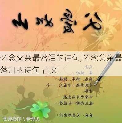 怀念父亲最落泪的诗句,怀念父亲最落泪的诗句 古文