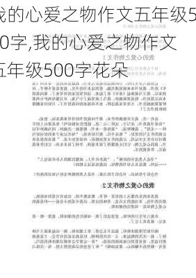 我的心爱之物作文五年级500字,我的心爱之物作文五年级500字花朵