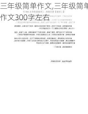 三年级简单作文,三年级简单作文300字左右